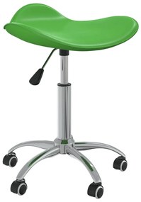 Cadeira de jantar giratória couro artificial verde