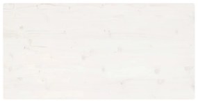 Tampo de mesa retangular 100x60x2,5 cm pinho maciço branco