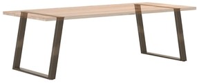 Pés para mesa de jantar em formato de U, 2 peças, aço natural, 100x(72