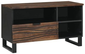 vidaXL Armário de TV - 80x33,5x46 cm, Feito de Madeira Sólida e MDF.