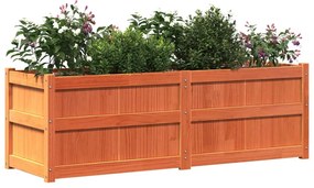 Vaso/floreira de jardim 150x50x50 cm pinho maciço castanho cera