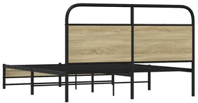 Estrutura cama s/ colchão derivados de madeira carvalho sonoma