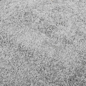 Tapete shaggy de pelo alto PAMPLONA Ø 200 cm cinzento