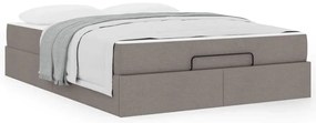 Estrutura da Cama Cinzento-acastanhado 160 x 200 cm tecido
