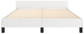 Estrutura de cama c/ cabeceira sem colchão 140x200 cm branco