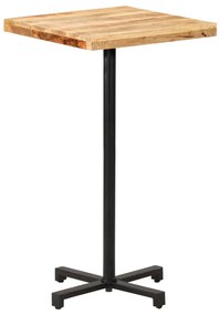 vidaXL Mesa de bar quadrada 60x60x110 cm madeira de mangueira áspera