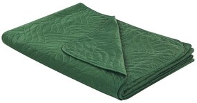 Colcha com relevo verde 140 x 210 cm BABAK Beliani
