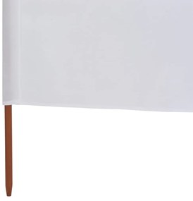 Para-vento com 9 painéis em tecido 1200x80 cm cor areia branco