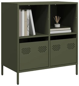 Aparador 68x39x73,5 cm aço laminado a frio verde-azeitona