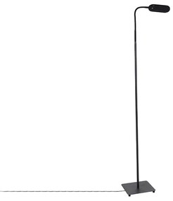Candeeiro de pé preto com LED regulável em 5 níveis de Kelvin - Botot Moderno