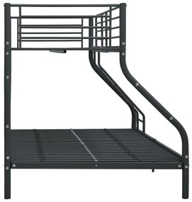 Estrutura de beliche 140x200/90x200 cm metal preto