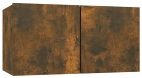 Móveis de TV para parede 2 pcs 60x30x30 cm carvalho fumado