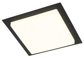 Candeeiro de teto moderno preto quadrado com LED IP44 - Lys