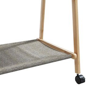 Cabide com prateleiras e rodas 96x45,5x155,5 cm bambu