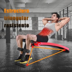 Banco ajustável exercicios de treino dobrável Banco para alongamentos para casa, ginásio, escritório Vermelho