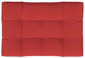 Almofadão para sofá de paletes 120x80x12 cm tecido vermelho