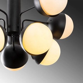 Candeeiro de Teto Karsor – Branco/Preto – 68 x 68 cm