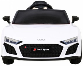 Carro elétrico para Crianças 12V Audi R8 LIFT Rodas Espuma EVA, Assento couro ecológico Branco