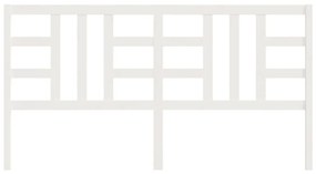 Cabeceira de cama 206x4x100 cm pinho maciço branco