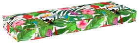 vidaXL Almofada de Palete para Banco Selva Tropical 120x40x8 cm Tecido Oxford