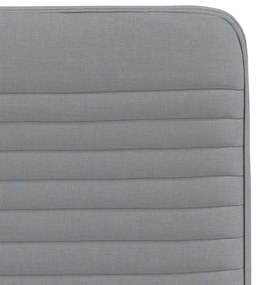 Cadeiras de jantar 2 pcs tecido cinzento-claro