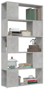 Estante/divisória 80x24x155 cm contraplacado cinzento cimento
