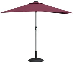 Guarda-sol de Jardim Vermelho bordô 294 x 150 x 224 cm tecido