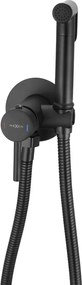 Mexen Elba misturadora de bidé embutida com kit de ponto, preto - 7599250-70