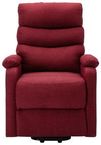 Poltrona elevatória tecido vermelho tinto