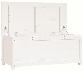 Caixa de arrumação 110x50x45,5cm madeira de pinho maciça branco