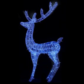 Renas de Natal XXL 3pcs 250 LEDs 180 cm acrílico azul