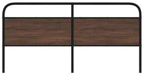 Cabeceira de cama 190cm derivados madeira/aço carvalho castanho