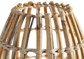 Candeeiro de mesa rustico tripé bambu branco - CANNA Capsule Rústico