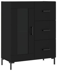 Armário alto 69,5x34x180 cm derivados de madeira preto