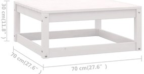 6 pcs conjunto lounge de jardim com almofadões pinho maciço