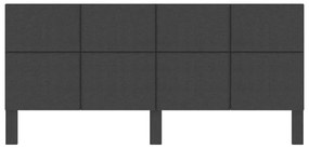 Cabeceira de cama 200x200 cm tecido cinzento-escuro