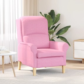 Poltrona Moderna Rosa Tecido de poliéster, Madeira Médio
