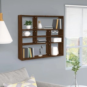 vidaXL Prateleira parede 90x16x78 derivados madeira carvalho castanho