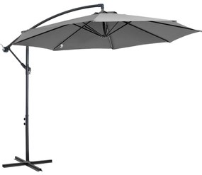 Chapéu de Sol de Jardim Ø295x245cm Chapéu de Sol Excêntrico Inclinável