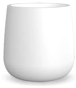 Vaso de flores colorido redondo Polietileno CASA, JARDIM, RESTAURANTE, BAR CAMELIA 40 (ø33,5 x 39cm) - Branco