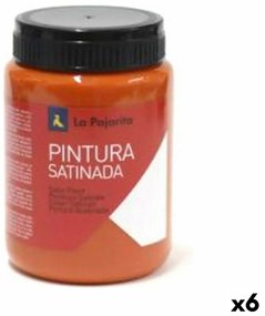 Têmpera La Pajarita L-06 Laranja Acetinado Escolar (35 Ml) (6 Unidades)