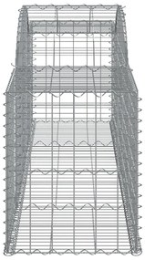 Cestos gabião arqueados 3 pcs 300x50x60/80 cm ferro galvanizado