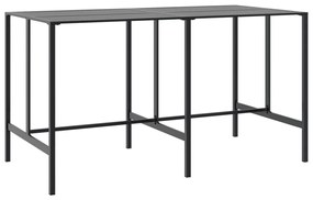 Conjunto de bar para jardim 9 pcs aço revestido a pó preto