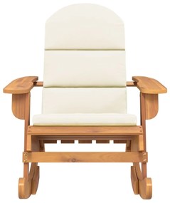 Cadeira de baloiço Adirondack com almofadões acácia maciça