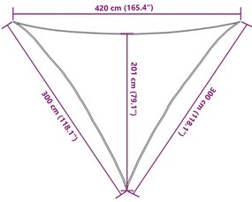 Para-sol estilo vela 160 g/m² 3x3x4,2 m PEAD antracite