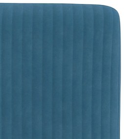 Cadeiras de jantar 6 pcs veludo azul