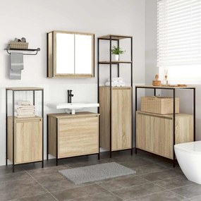 vidaXL Conjunto de Móveis para Banheiro 5 pcs Bege 76.5 x 35 x 95 cm