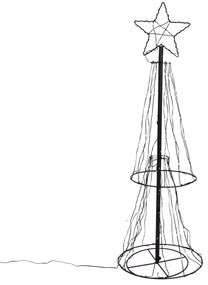 Candeeiro de pé de Natal Árvore preto 150cm incl. LED RGB com temporizador IP44 - Ugoku