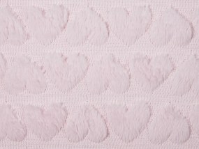 Conjunto de 2 almofadas decorativas tufadas com corações rosa 45 x 45 cm ASTRANTIA Beliani