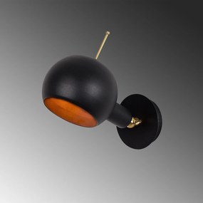 Candeeiro de Parede Sivani – Preto e Cobre – 15 x 23 x 25 cm